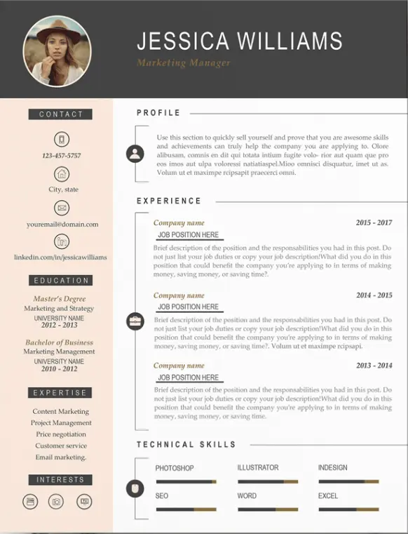 Creative Resume Template Example