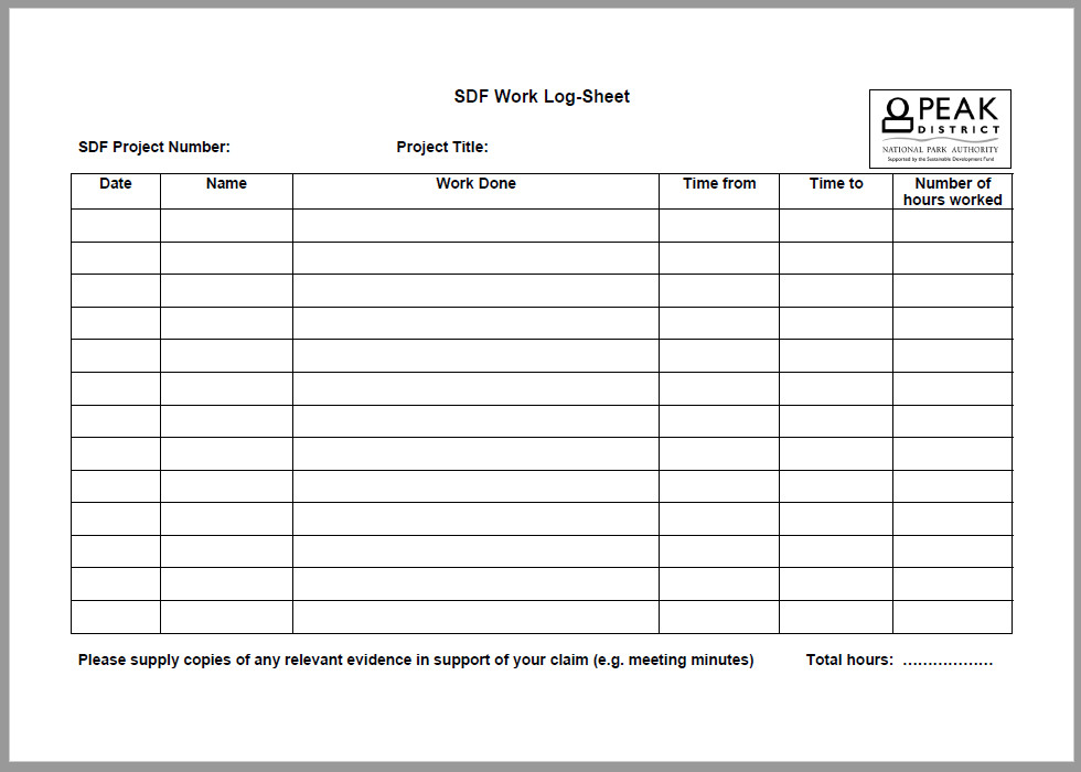 Daily Work Log Template