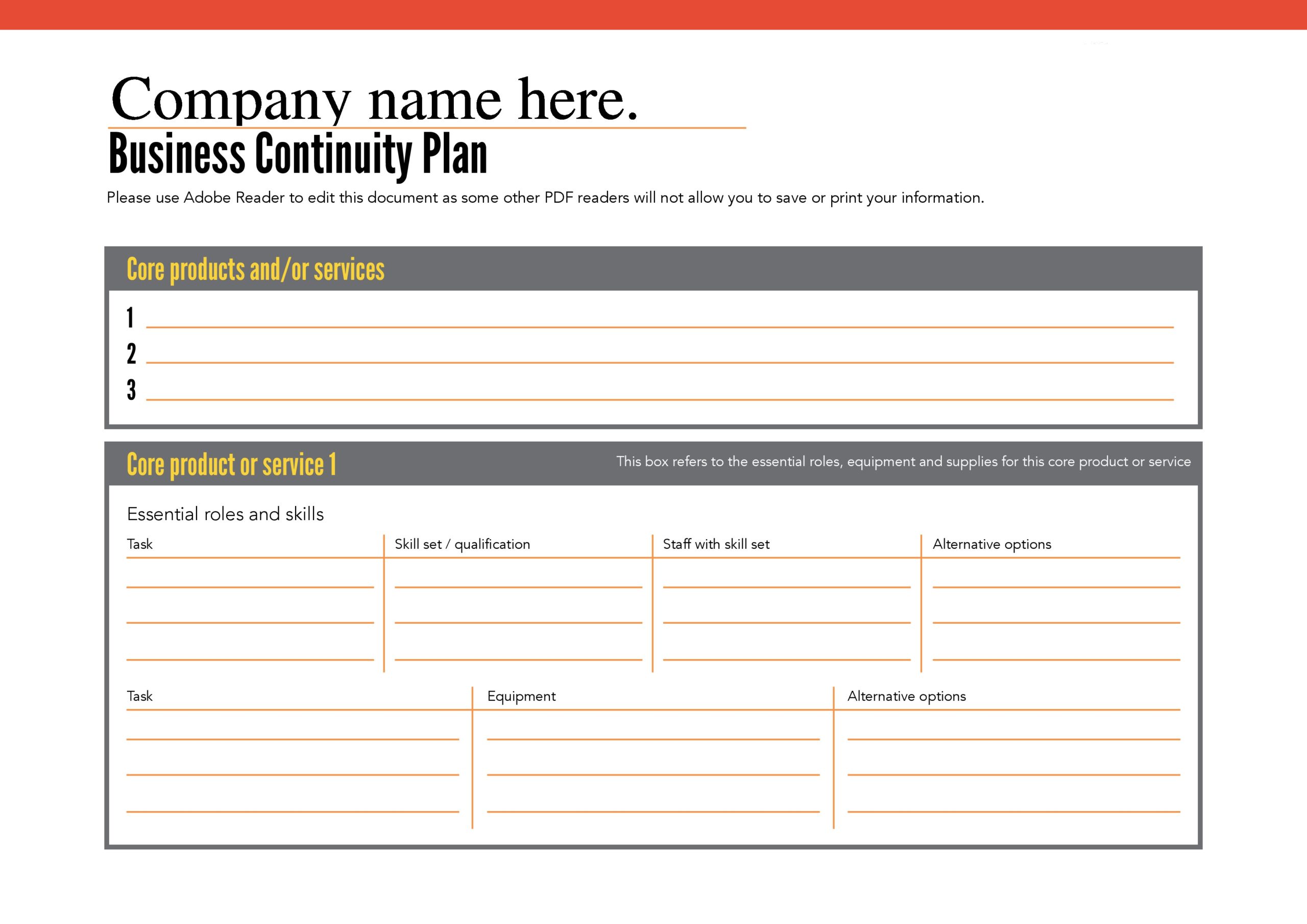 Disaster Recovery Checklist Template Sample