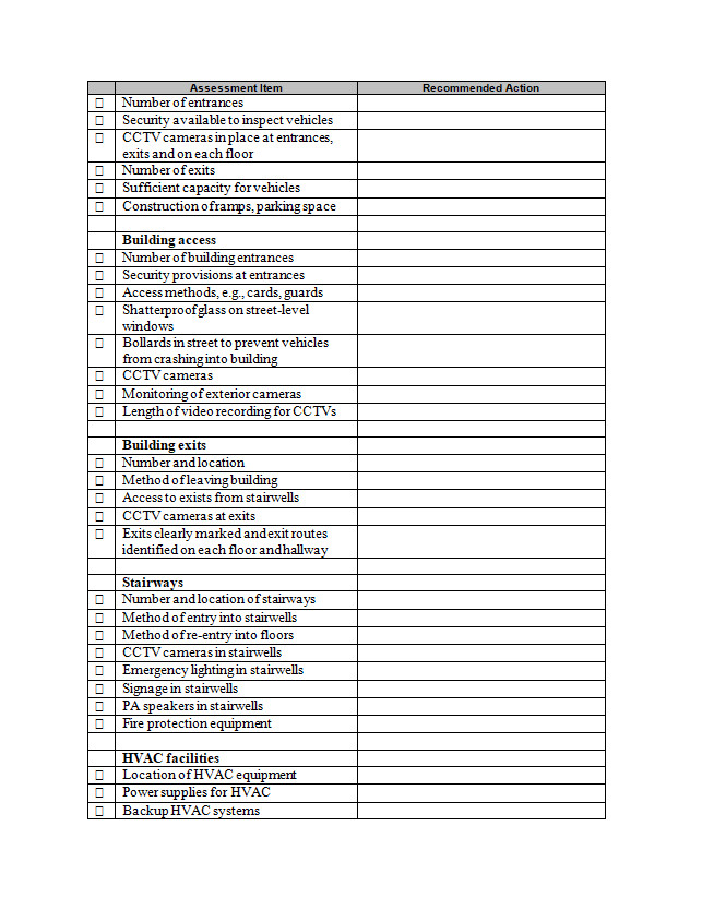 Disaster Recovery Checklist Template