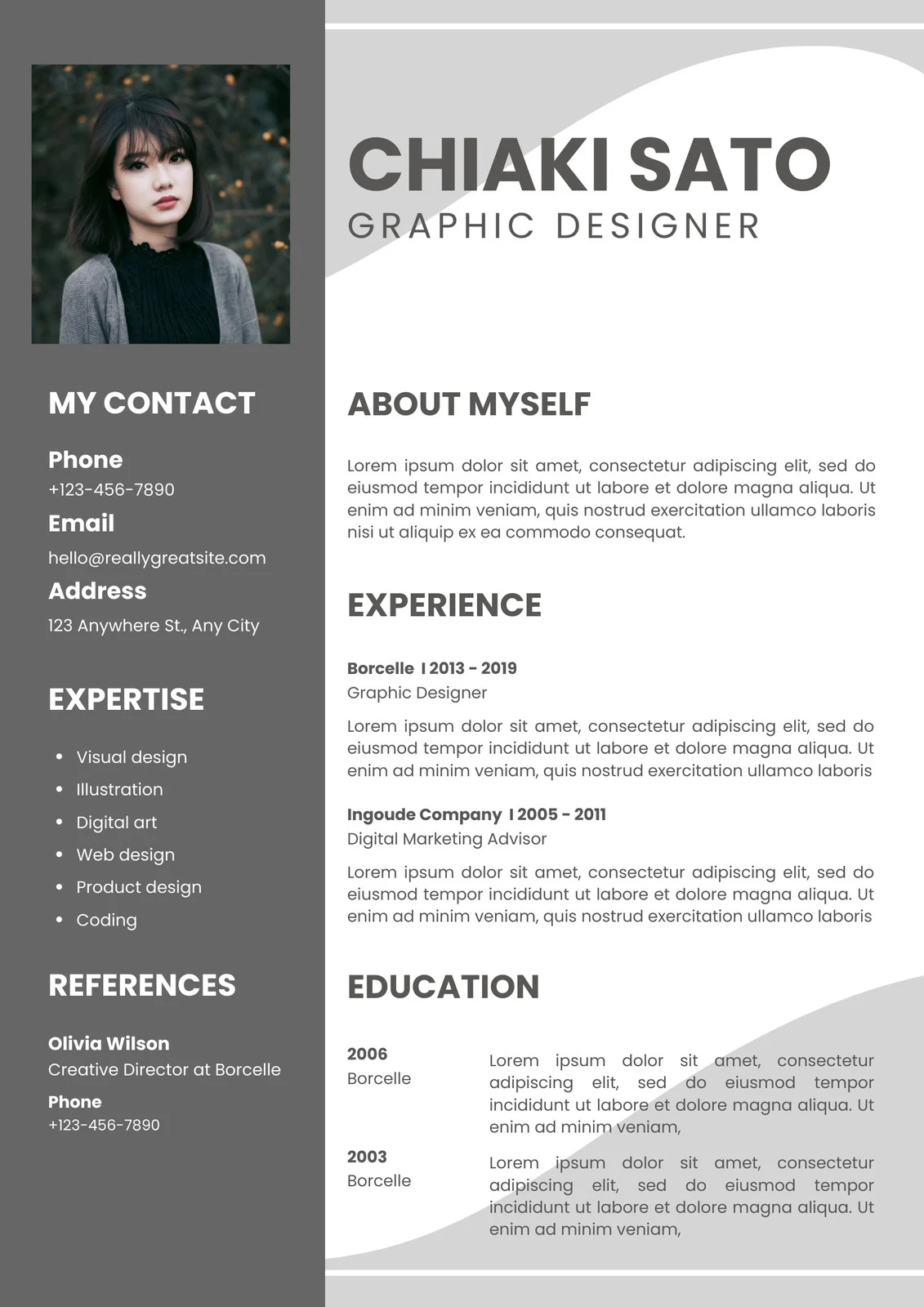 Sample of Creative Resume Template