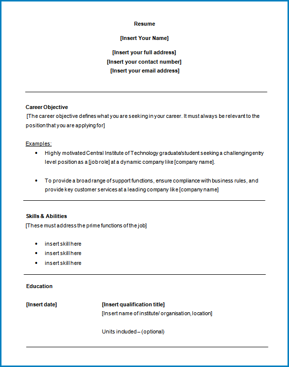 Sample of Customer Service Resume Template